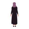 Back view of standing muslim businesswoman