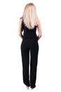 Back view of standing young beautiful blonde Royalty Free Stock Photo