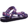 Back view of summer slippers. Velcro sandals. Open and lightweight shoes. Royalty Free Stock Photo