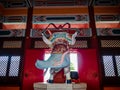 Back view of a Taoist diety, General Tian Peng, at a Taoist temple in Wen Bi Feng, Hainan, China