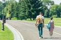 back view of teenage boy and girl Royalty Free Stock Photo