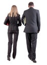 Back view of walking business team Royalty Free Stock Photo
