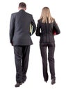 Back view of walking business team Royalty Free Stock Photo