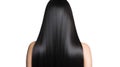 Back View of Woman with Beautiful Shiny Black Hair