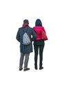 Back View Young Couple Isolated Photo Royalty Free Stock Photo