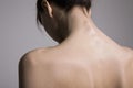 Back view of young woman`s back Royalty Free Stock Photo