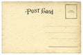 Back of vintage blank postcard Royalty Free Stock Photo