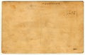 Back of a vintage photo - postcard. Rich stain and paper details. Can be used as background Royalty Free Stock Photo