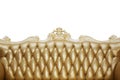 Back of a vintage sofa with gold upholstery Royalty Free Stock Photo