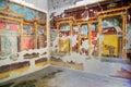Oplontis Villa of Poppea - Salon used as a living room, with precious pictorial decorations. Royalty Free Stock Photo