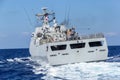 Back from warship drives in mediterran sea