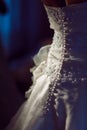 Back of the wedding dress Royalty Free Stock Photo