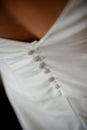 Back of wedding dress close up
