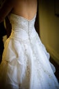 Back of wedding dress Royalty Free Stock Photo