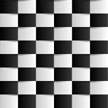 Back and white seamless geometric checkered pattern. Monochrome repeatable square optical illusion background