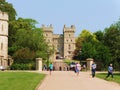 The back of Windsor Castle facing the Long Walk in Berkshire England