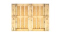Back of wood pallet on white background in top view Royalty Free Stock Photo
