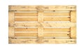 Back of wood pallet on white background in top view Royalty Free Stock Photo