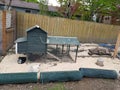 back yard chicken coop and pen Royalty Free Stock Photo