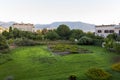 Back yard garden from a villa from Pompeii Royalty Free Stock Photo