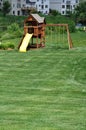 Back Yard Wooden Swing Set Royalty Free Stock Photo