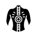 backache osteoporosis symptom glyph icon vector illustration