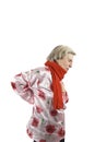 Backache senior woman Royalty Free Stock Photo