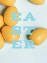 Background design for easter , background concept with eggs and  easter text Royalty Free Stock Photo