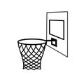 Backboard basketball hoop vector. Royalty Free Stock Photo