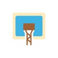 Backboard, Basket, Basketball, Board  Flat Color Icon. Vector icon banner Template Royalty Free Stock Photo