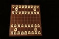 Backboard and pieces of Shogi Royalty Free Stock Photo