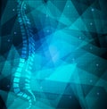 Backbone abstract blue background Royalty Free Stock Photo