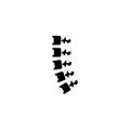 Backbone black icon concept. Backbone flat vector symbol, sign, illustration.
