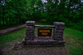 Backbone trail at backbone state park in iowa