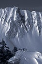 Backcountry Skiers Duotone Royalty Free Stock Photo