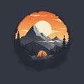 Backcountry Sunset Camping T-shirt Graphic