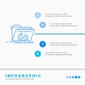 Backdoor, exploit, file, internet, software Infographics Template for Website and Presentation. Line Blue icon infographic style Royalty Free Stock Photo