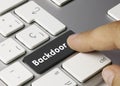 Backdoor - Inscription on Black Keyboard Key