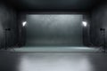 backdrop black room studio with gray walls generative AI Royalty Free Stock Photo