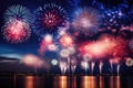 Backdrop Of Bursting Fireworks