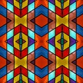 abstract design with stained glass in various colors, material for decoration of windows, background and texture Royalty Free Stock Photo