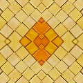 abstract collage design from an image of marble pieces in yellow and orange colors, background and texture