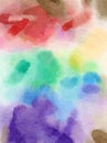 Rainbow painted background image with brush strokes