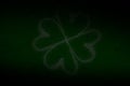 Backdrop for Irish St. Patrick Day. Elegant dark green background with old vintage grunge texture. St Patrick`s Day banner design