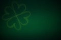 Backdrop for Irish St. Patrick Day. Elegant dark green background with old vintage grunge texture. St Patrick`s Day banner design