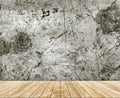 Backdrop marble wall and wood slabs arranged in perspective texture background. Royalty Free Stock Photo