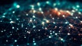 Backdrop showcasing a complex network of interlinked connections, Generative AI Royalty Free Stock Photo