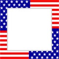 American flag symbols patriotic frame border. Royalty Free Stock Photo