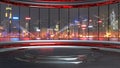 3D Virtual News Studio Background