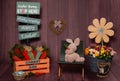 Backdrops for photo studio with Easter holiday theme Royalty Free Stock Photo